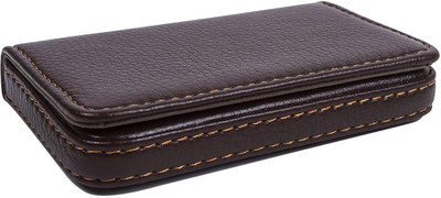 PEACORA Credit Debit Visiting CaseWAL1 24 Card Holder(Set of 1, Brown)