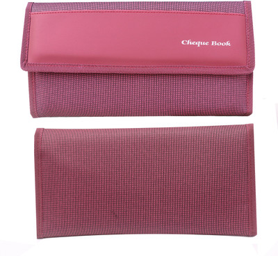 Kopila Expanding Cheque Book,Passbook Holder Case with 4 Card Holder(Set of 1, Pink)