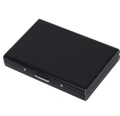 Flipkart SmartBuy RFID Blocking Matte Metal ATM/Credit/Debit For Men & Women Slots 8 Card Holder(Set of 1, Black)
