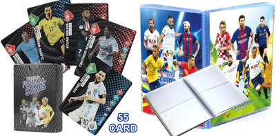 SHUANG YOU FOOTBAL SOCCER Star Card, Colour 55 Card Waterproof 1 Card Holder(Set of 2, Black)