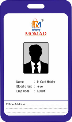 Momad Natural Hard Metal (Aluminum Alloy) with Scratch Guard for Office 40 Card Holder(Set of 50, Blue)