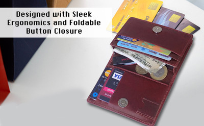 Style 98 15 Card Holder(Set of 1, Maroon)