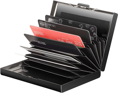 Encelade 8 Card Holder(Set of 1, Black)