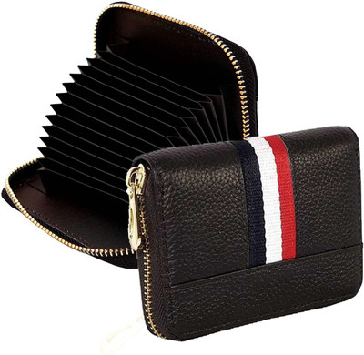 Flipkart SmartBuy 12 Slot Leather Money Wallet Credit/Debit Zipper Purse 15 Card Holder(Set of 1, Brown)