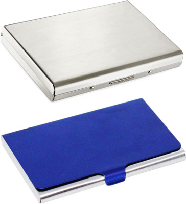OFIXO 6 Card Holder(Set of 2, Silver)