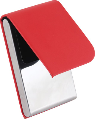 Celebr8 Name Engraved Customized Vertical Leather Card Holder for Women 8 Card Holder(Set of 1, Red)
