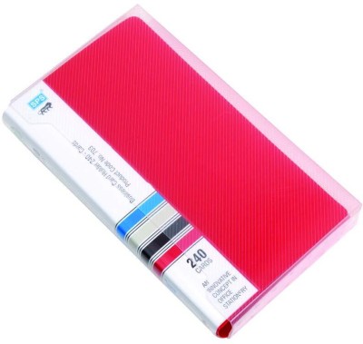 Skrill Business Card Holder / Visiting Card Holder / Organizer 240 Card Holder(Set of 1, Red)