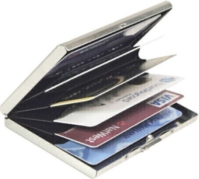 Encelade 6 Card Holder(Set of 1, Silver)