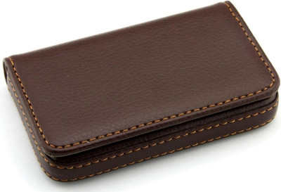 Fast N Eazy Card holder for men Women 20 Card Holder(Set of 1, Brown)
