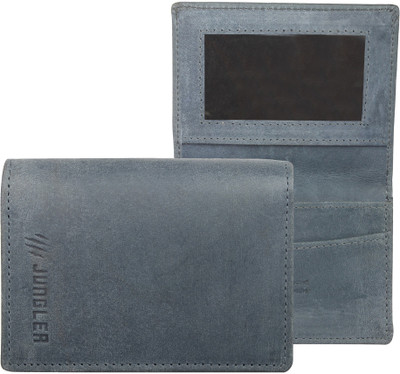 Jungler RFID Blocking Credit Card Cum Business Card Box Visiting Card Holder Business Card Folder Leather - Card Cover Visiting Cards ID Identity Card Storage - In Hunter Leather (Color: Blue) 50 Card Holder(Set of 1, Blue)