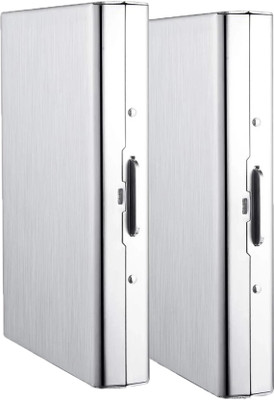 Yellowcoin 6 Card Holder(Set of 2, Silver)