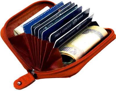 Kan Men And Women Credit Card Holder 10 Card Holder(Set of 1, Tan)