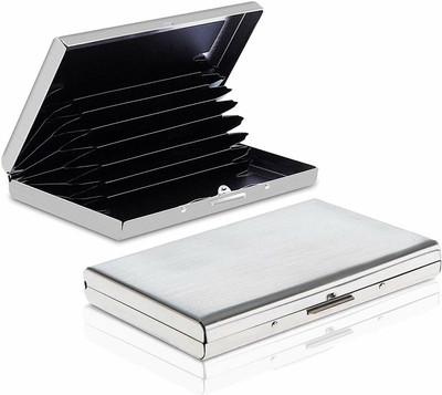 Flipkart SmartBuy Premium Silver Eight Slot RFID Blocking Credit/Debit 8 Card Holder(Set of 1, Silver)