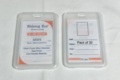 SHINING ZONN 1 Card Holder(Set of 30, White)
