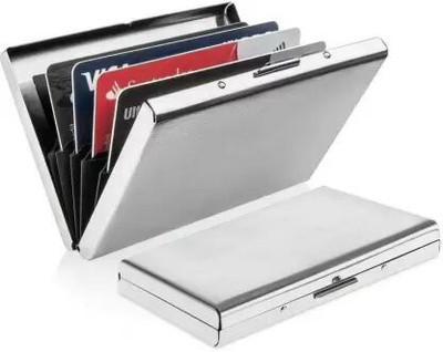 Ofunio 10 Card Holder(Set of 1, Silver)