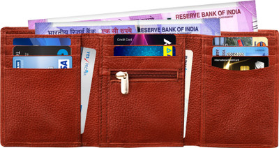 ABYS Genuine Leather Credit Card Wallet for Men Money Purse 10 Card Holder(Set of 1, Brown)