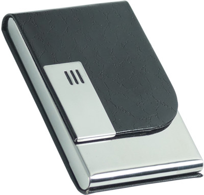 minibuy Card Holder for Unisex Credit|Debit|ATM|Business Visiting-Stainless Steel 20 Card Holder(Set of 1, Black)