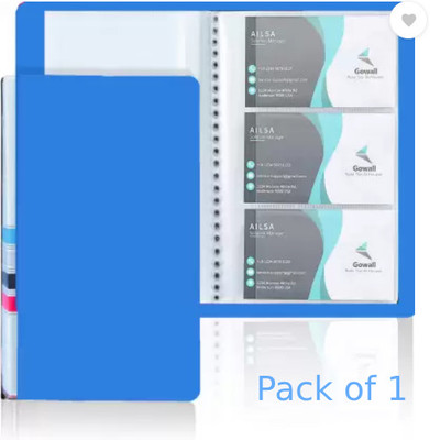 NSSP Business Card Holder/Debit/Credit/Visiting Card Organizer File (Blue, Pack 1) 120 Card Holder(Set of 1, Blue)