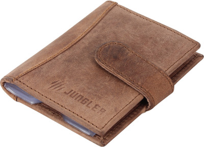 Jungler RFID Blocking Hunter leather Credit Card Holder Business Card Book Visiting Card Holder Business Card Folder Leather - Card Cover Visiting Cards ID Identity Card Storage - In Hunter Leather (Color: Beige) 20 Card Holder(Set of 1, Beige)