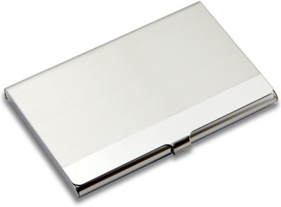 GSV Steel ATM/Visiting/credit Card Holder, Business Card Case Holder 6 Card Holder(Set of 1, Silver)