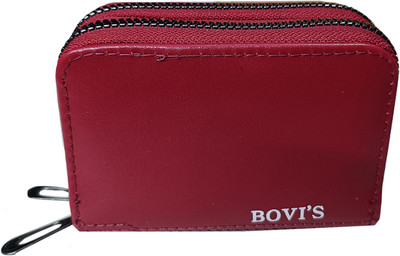 SB GRAND PU Leather Credit Debit ATM 15 Card Holder(Set of 1, Red)