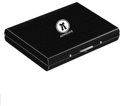 K K CROSI Advocate Logo Printed RFID Blocking Smart Card Holder 6 Slot 6 Card Holder(Set of 1, Black)