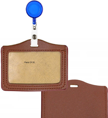 SHINING ZON 1 Card Holder(Set of 50, Brown)
