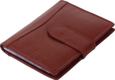 Jungler Leather Credit Card Holder Business Card Book Visiting Card Holder Business Card Folder, Visiting Cards Identity Card Storage - Genuine Leather 20 Card Holder(Set of 1, Brown)