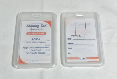 SHINING ZONN 1 Card Holder(Set of 50, White)