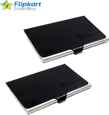 Flipkart SmartBuy Credit/Debit/ATM Card Holder For Men & Women Slot 10 Card Holder(Set of 2, Black, Silver)