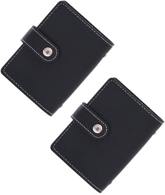StealODeal Pu Leather Business Visiting Credit/Debit 24 Card Holder(Set of 2, Black)