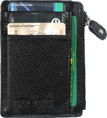 HIDE & SLEEK Hide&Sleek Genuine Leather Credit 8 Card Holder(Set of 1, Black)