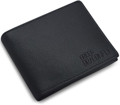 GREEN DRAGONFLY Black Genuine Leather- Wallet For Men (5 Card Slot Wallet) 4 Card Holder(Set of 1, Black)