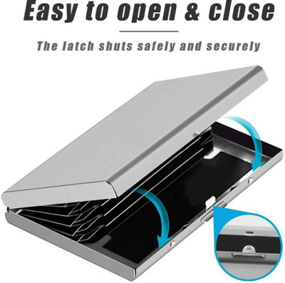 PeepalComm 6 Card Holder(Set of 1, Silver)