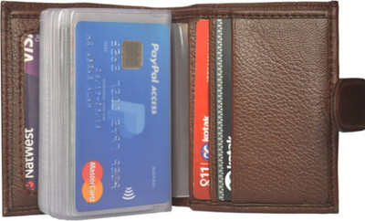 HIDE & SLEEK Card Holder 15 Card Holder(Set of 1, Brown)