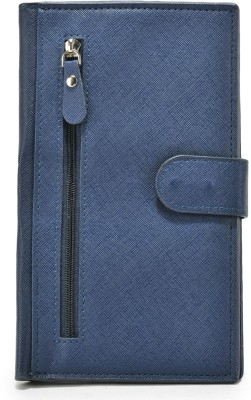 Yellowcoin Leather Passport Holder for Men & Women Wallet for Travel/Document/Credit Card 10 Card Holder(Set of 1, Blue)