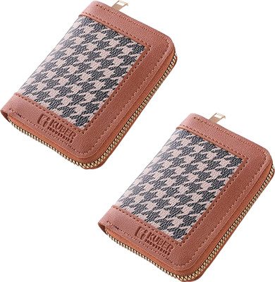 KUBER INDUSTRIES 12 Card Holder(Set of 2, Brown)