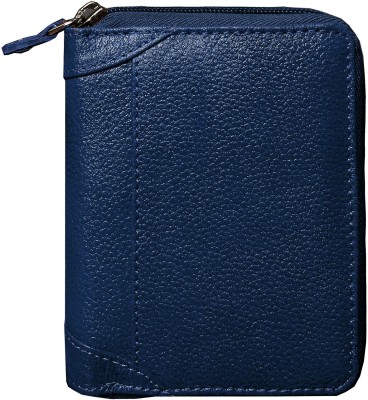 ABYS Genuine Leather Blue Card Holder||Wallet For Men And Women 15 Card Holder(Set of 1, Blue)