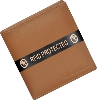 DUO DUFFEL RFID Protected Slim Genuine Tan Leather 7 Card Holder(Set of 1, Tan)