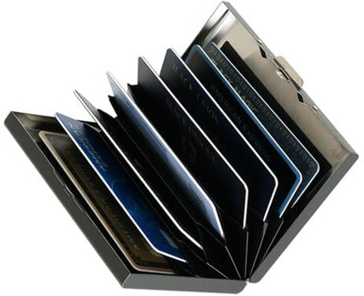 Flipkart SmartBuy Excusive Premium Quality Black RFID Blocking Credit/Debit 8 Card Holder(Set of 1, Black)