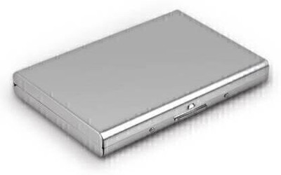 izone 6 Card Holder(Set of 1, Silver)