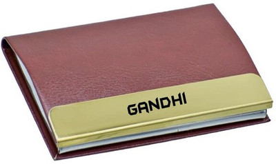SY Gifts 10 Card Holder(Set of 1, Brown)