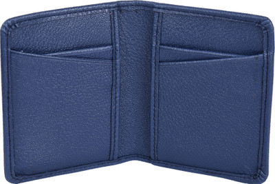 Valynt Genuine Artificial Leather Slim for Men and Women 6 Card Holder(Set of 1, Blue)