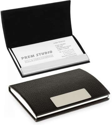 BANISTROKES Premium Metal (Black) Stylish Executive Credit/Debit/ATM/ID 1 Card Holder(Set of 1, Multicolor)