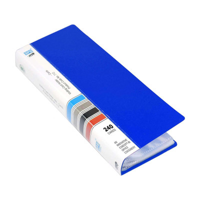 WeKonnect Blue Business Visiting Card Book Case Organiser, Portable Holder Binder File Sleeve Storage, Holds 240 Card Holder(Set of 1, Blue)