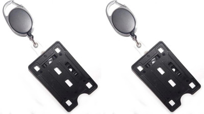 MAHADEVSHOP 1 Card Holder(Set of 1, Black)