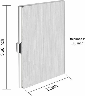 KP2 10 Card Holder(Set of 1, Silver)