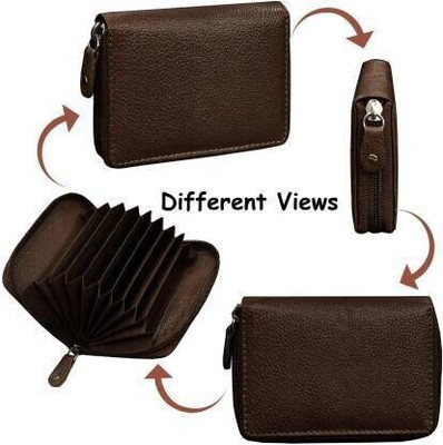 Kan ATM/Credit Card Holder 7 Card Holder 10 Card Holder(Set of 1, Brown)