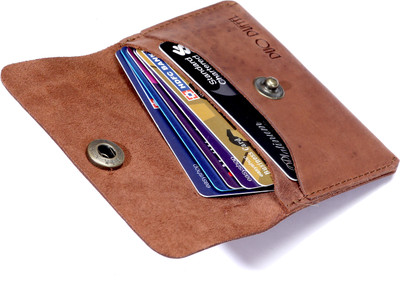 DUO DUFFEL 8 Card Holder(Set of 1, Brown)