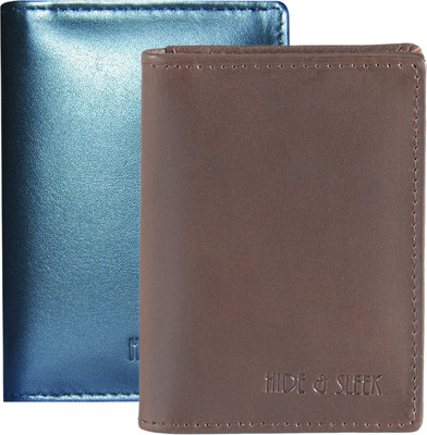 Hide and Sleek Card Holder 4 Card Holder(Set of 2, Multicolor)